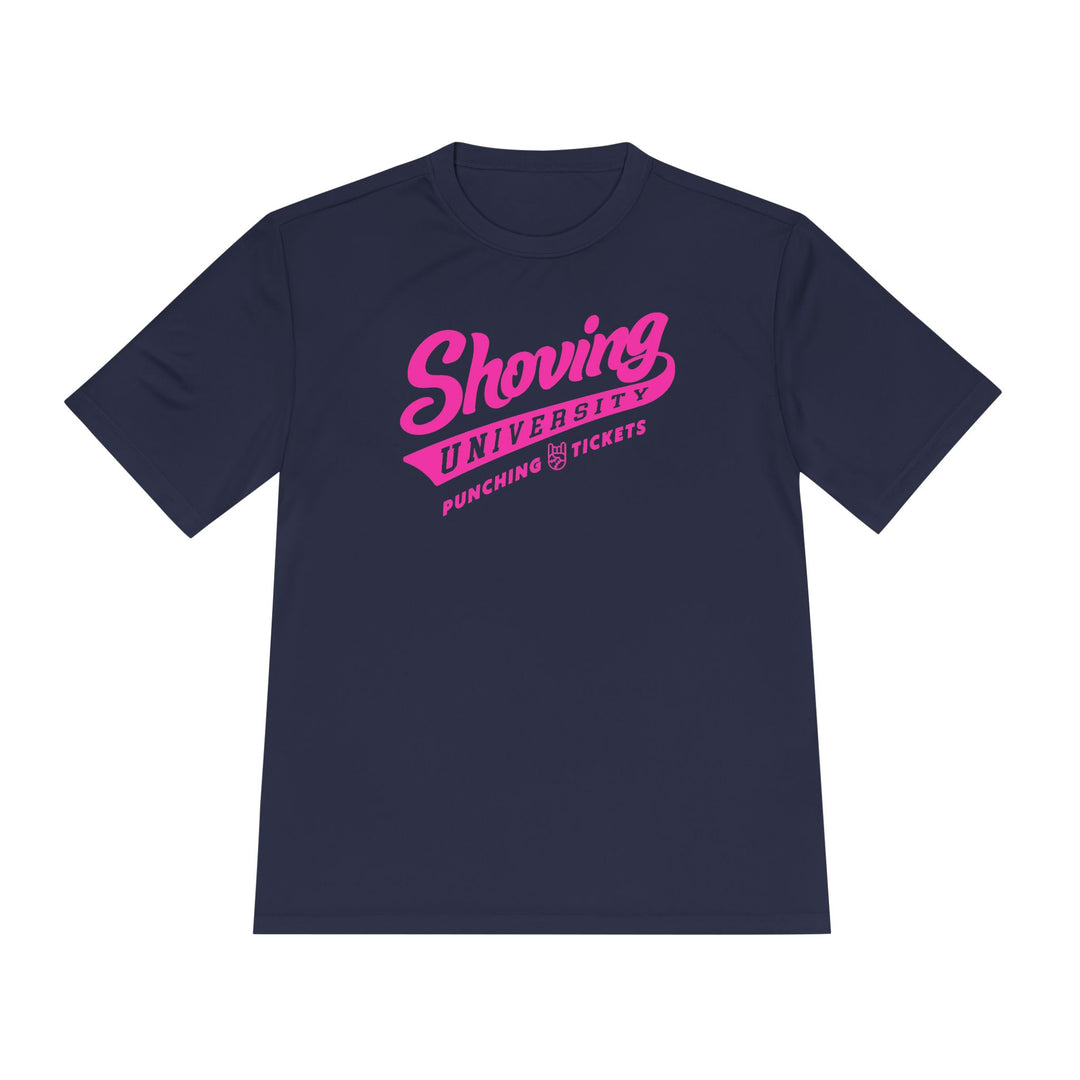 Shoving University Dry Fit Tee - Rake Baseball Company - RAKE BASEBALL | BASEBALL T-SHIRT | BASEBALL CLOTHING | GOOD VIBES ONLY