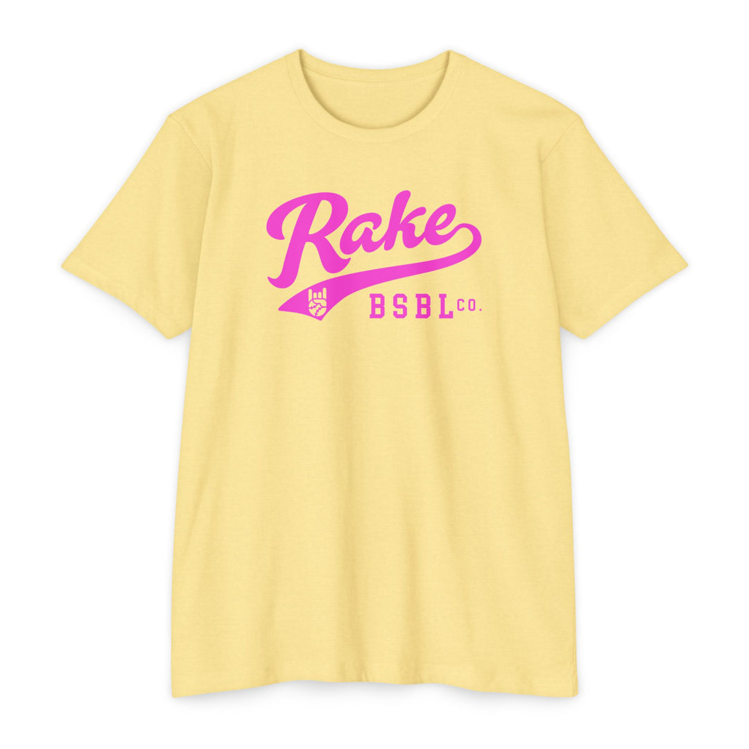 Rake Pink Script Tee