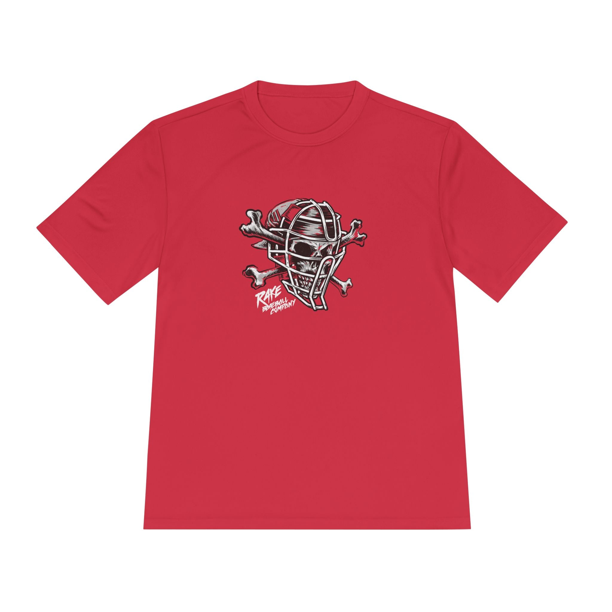 Skull & Bones Catching Dry Fit Tee - Rake Baseball Company - RAKE BASEBALL | BASEBALL T-SHIRT | BASEBALL CLOTHING | GOOD VIBES ONLY