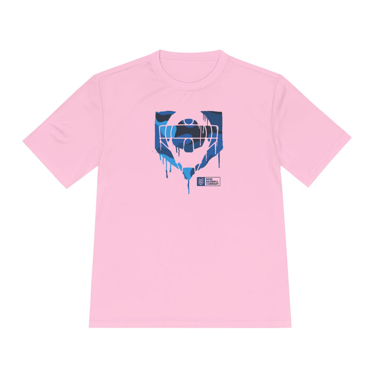 Catcher's Blue Camo Drip Dry Fit Tee - Rake Baseball Company - RAKE BASEBALL | BASEBALL T-SHIRT | BASEBALL CLOTHING | GOOD VIBES ONLY