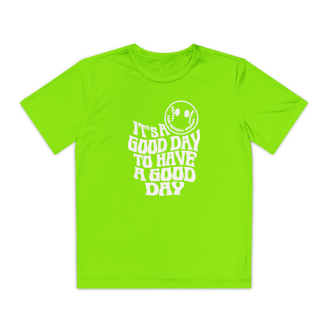 Kids It's A Good Day Dry Fit Tee - Rake Baseball Company - RAKE BASEBALL | BASEBALL T-SHIRT | BASEBALL CLOTHING | GOOD VIBES ONLY