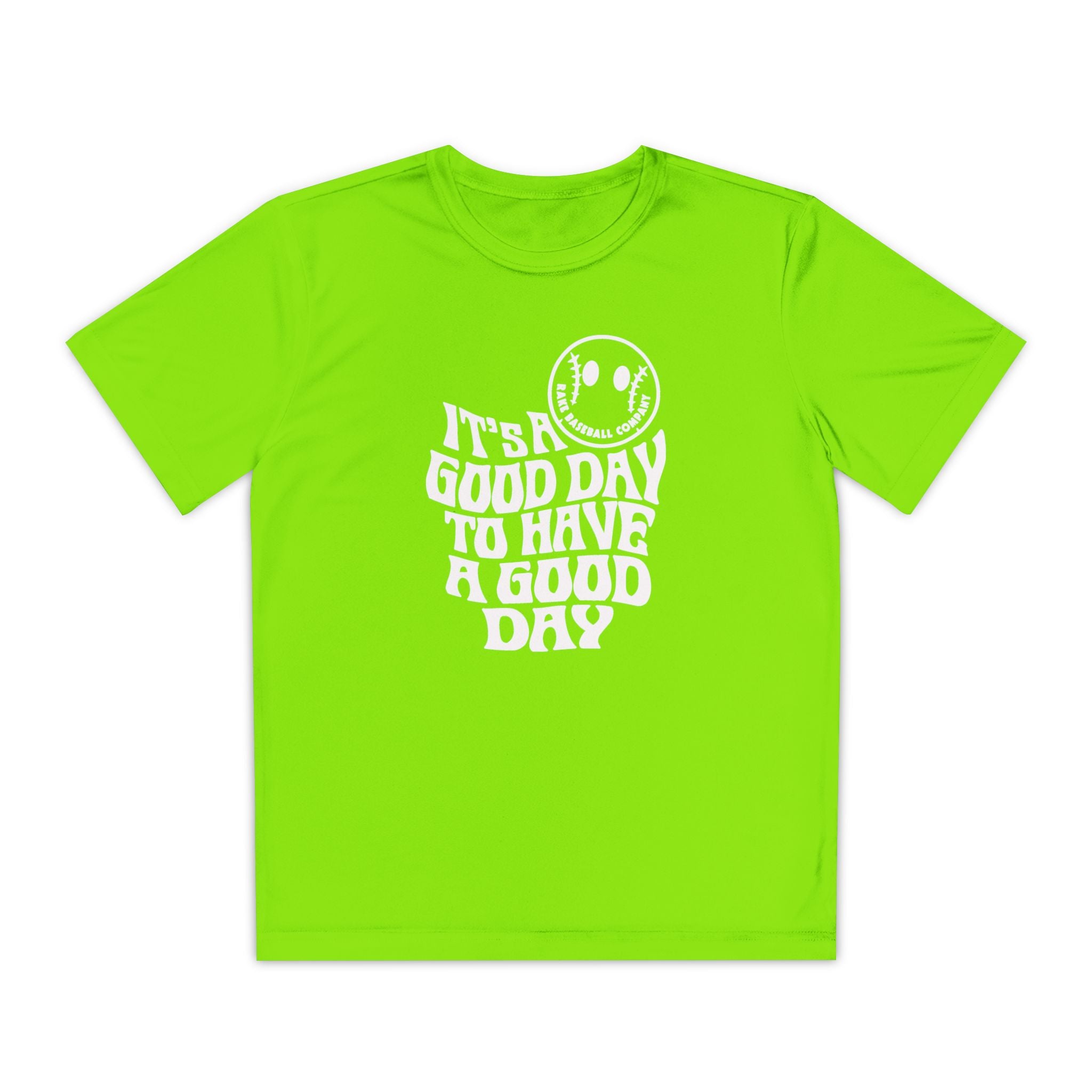 Kids It's A Good Day Dry Fit Tee - Rake Baseball Company - RAKE BASEBALL | BASEBALL T-SHIRT | BASEBALL CLOTHING | GOOD VIBES ONLY