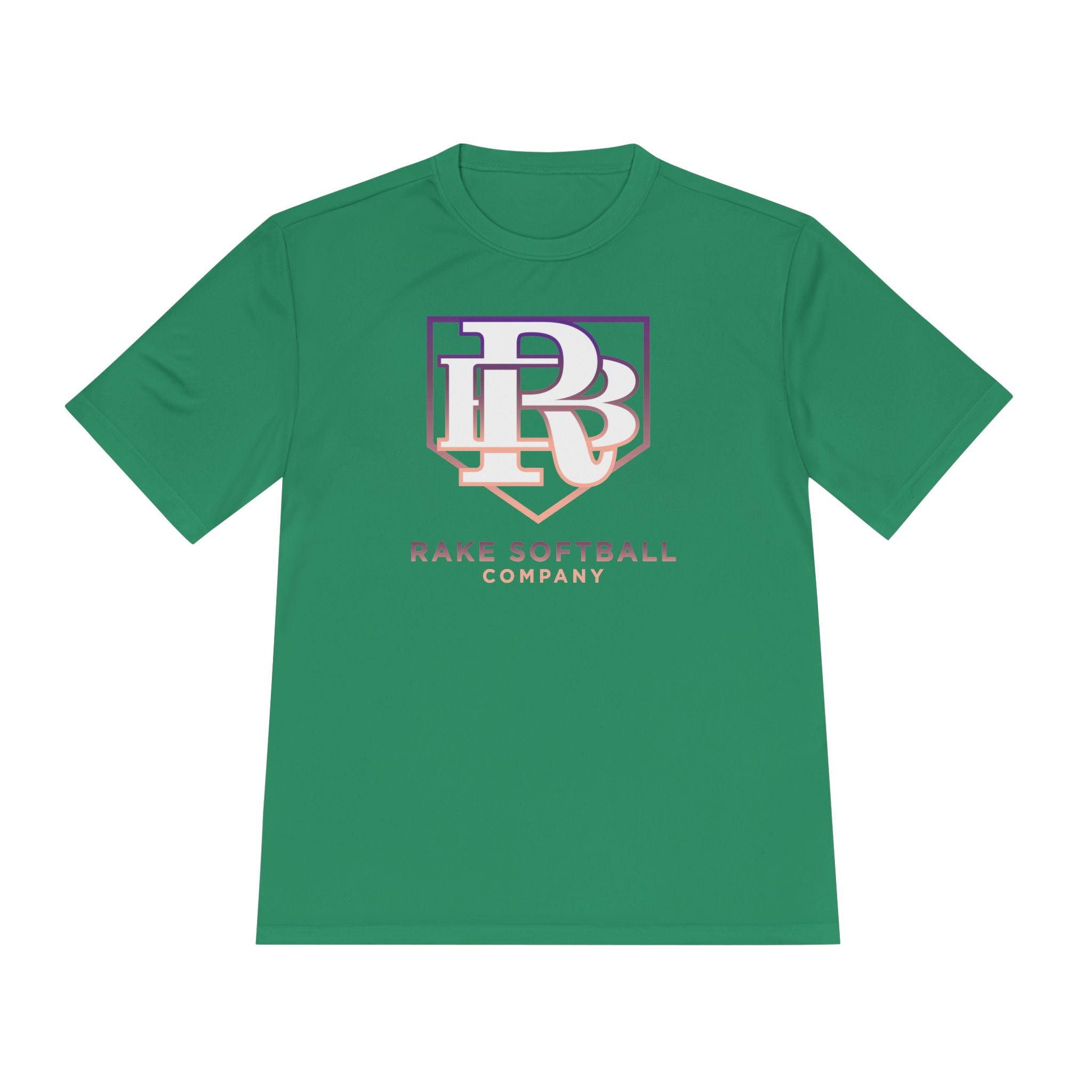 RB Homeplate Softball Dry Fit Tee - Rake Baseball Company - RAKE BASEBALL | BASEBALL T-SHIRT | BASEBALL CLOTHING | GOOD VIBES ONLY