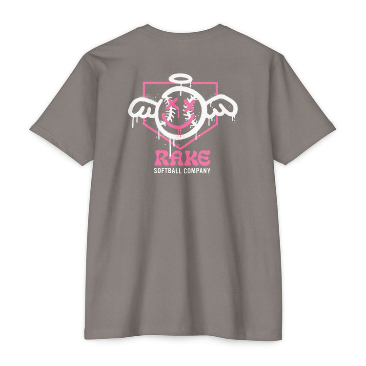 She Angel Drip Softball Tee - Rake Baseball Company - RAKE BASEBALL | BASEBALL T-SHIRT | BASEBALL CLOTHING | GOOD VIBES ONLY