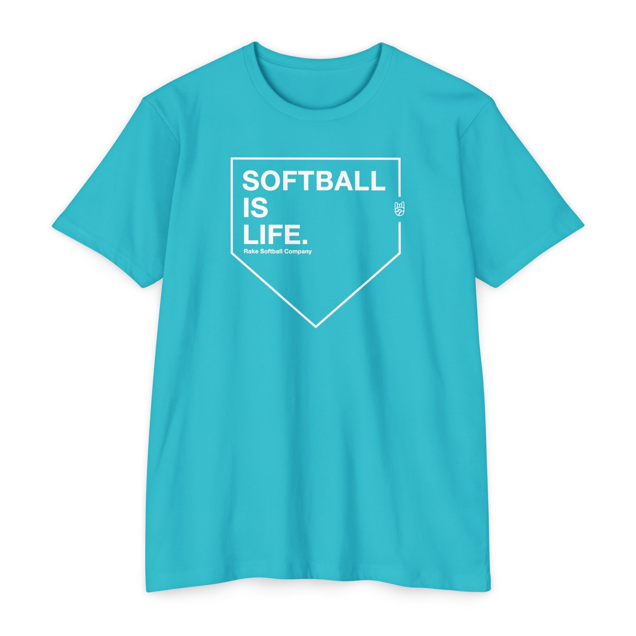 Softball Is Life Tee - Rake Baseball Company - RAKE BASEBALL | BASEBALL T-SHIRT | BASEBALL CLOTHING | GOOD VIBES ONLY