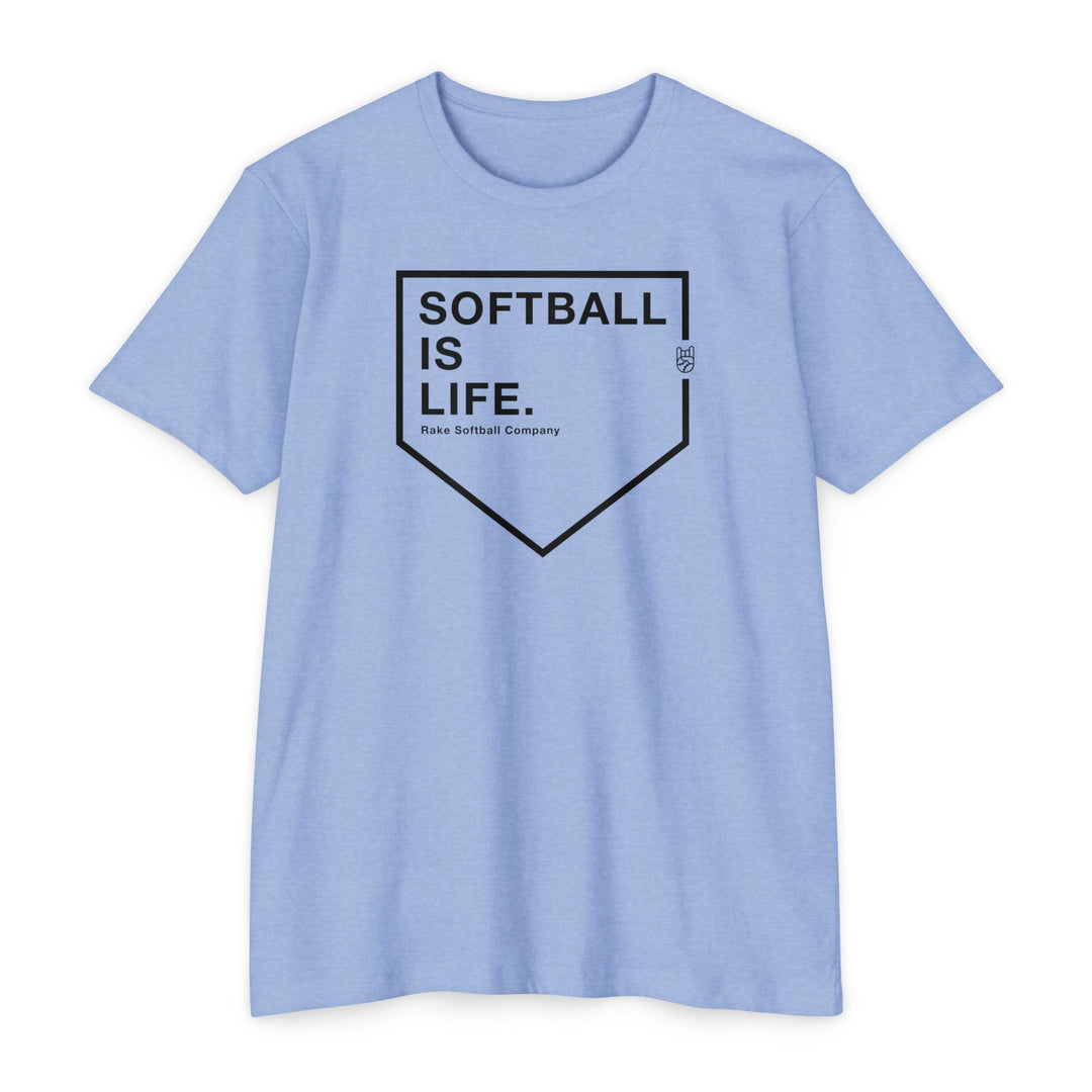 Softball Is Life Tee - Rake Baseball Company - RAKE BASEBALL | BASEBALL T-SHIRT | BASEBALL CLOTHING | GOOD VIBES ONLY