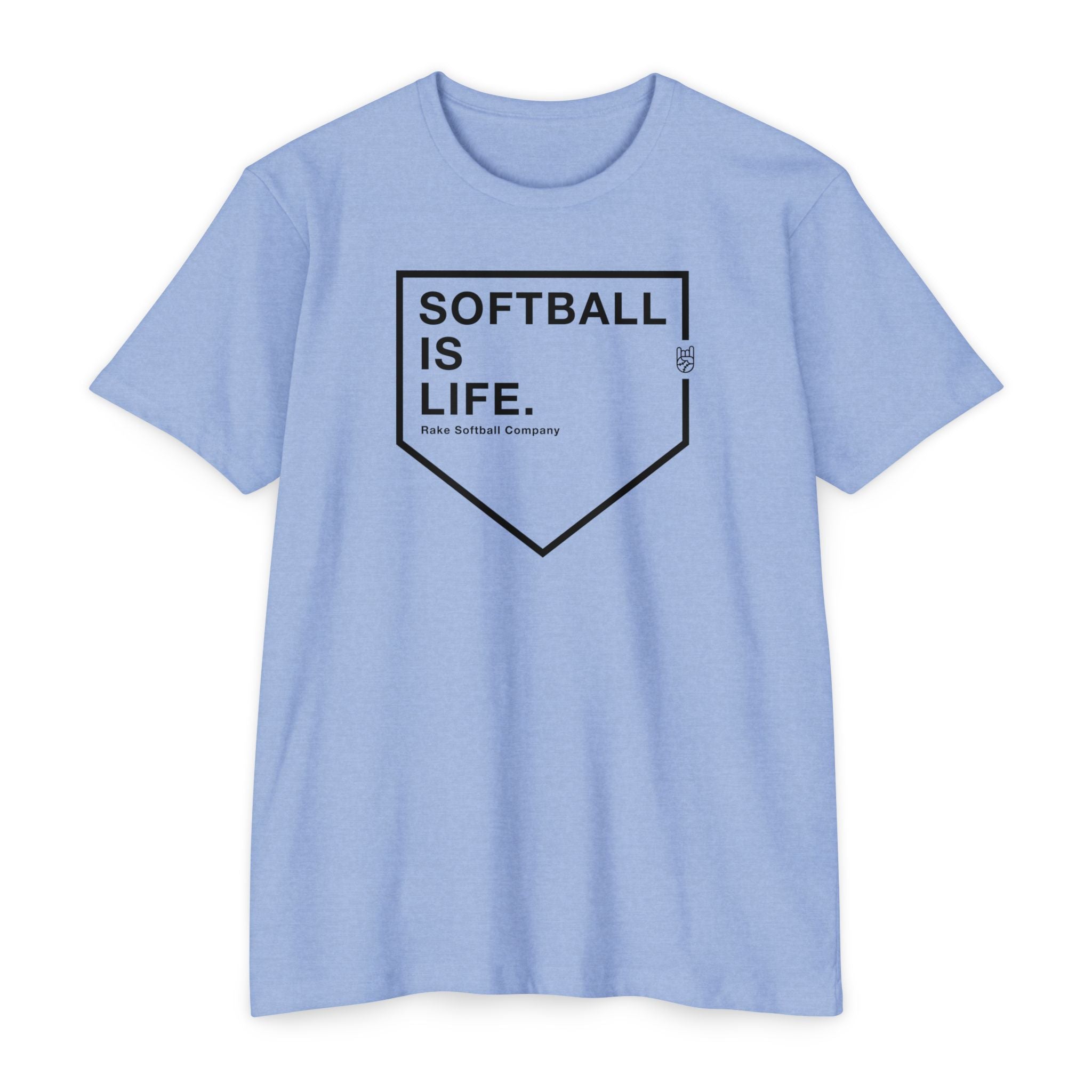 Softball Is Life Tee - Rake Baseball Company - RAKE BASEBALL | BASEBALL T-SHIRT | BASEBALL CLOTHING | GOOD VIBES ONLY