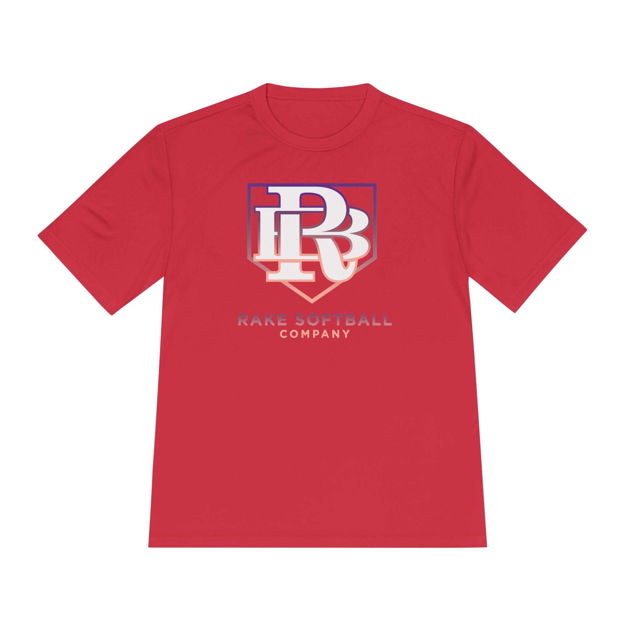 RB Homeplate Softball Dry Fit Tee - Rake Baseball Company - RAKE BASEBALL | BASEBALL T-SHIRT | BASEBALL CLOTHING | GOOD VIBES ONLY
