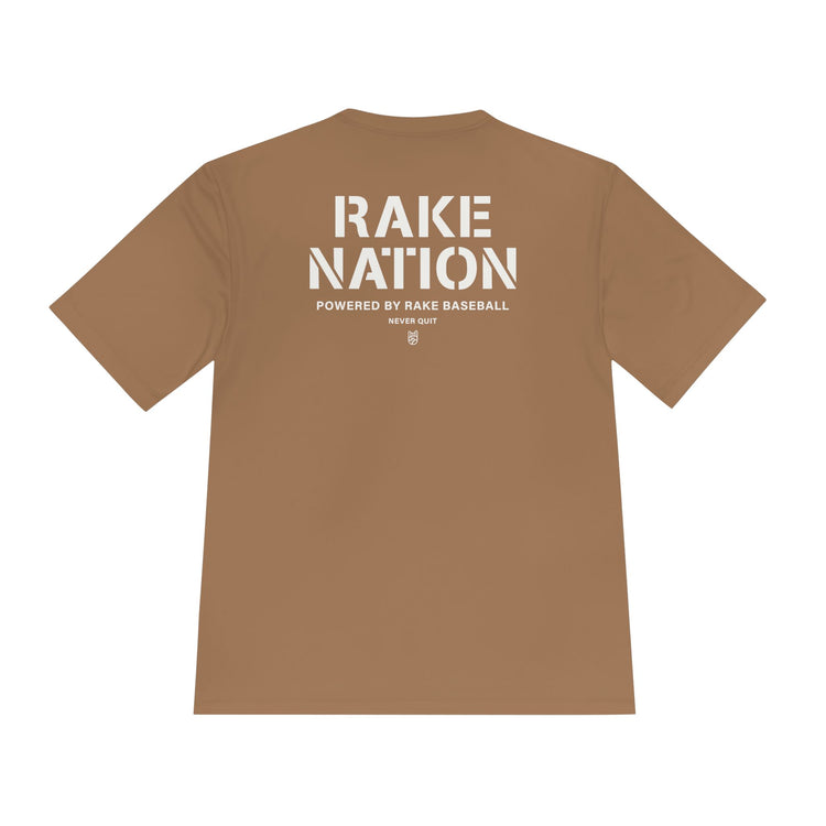 Rake Nation Dry Fit Tee - Rake Baseball Company - RAKE BASEBALL | BASEBALL T-SHIRT | BASEBALL CLOTHING | GOOD VIBES ONLY