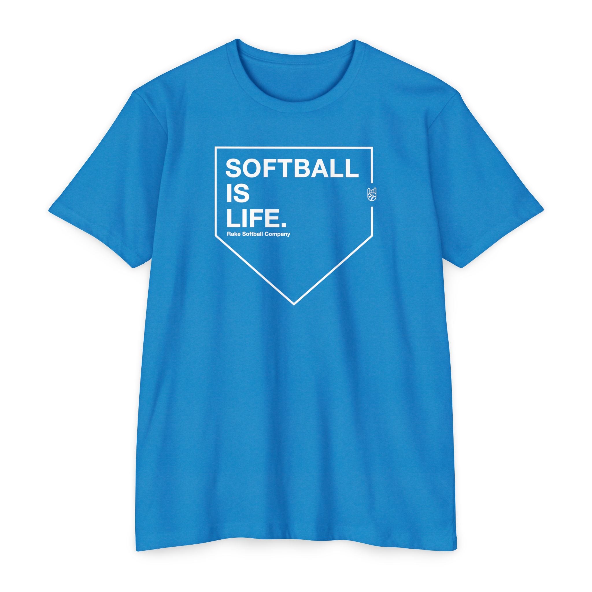 Softball Is Life Tee - Rake Baseball Company - RAKE BASEBALL | BASEBALL T-SHIRT | BASEBALL CLOTHING | GOOD VIBES ONLY