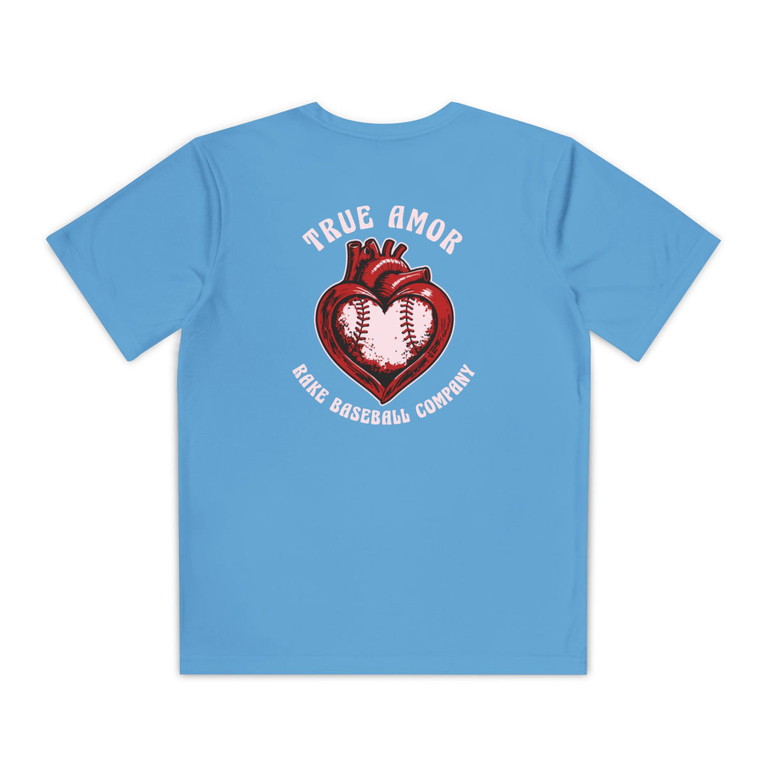 Kids True Amor Baseball Dry Fit Tee - Rake Baseball Company - RAKE BASEBALL | BASEBALL T-SHIRT | BASEBALL CLOTHING | GOOD VIBES ONLY