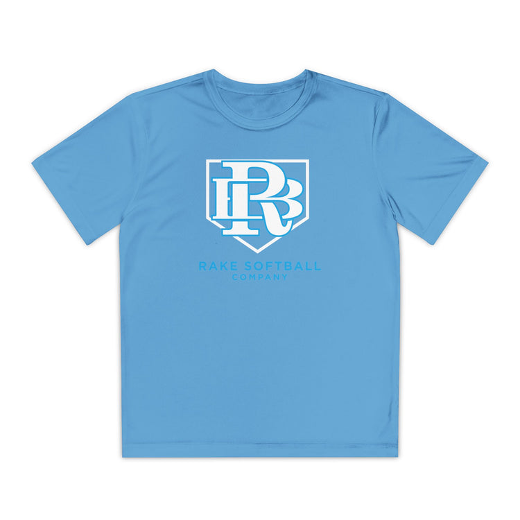 Kids RB Homeplate Softball Dry Fit Tee - Rake Baseball Company - RAKE BASEBALL | BASEBALL T-SHIRT | BASEBALL CLOTHING | GOOD VIBES ONLY