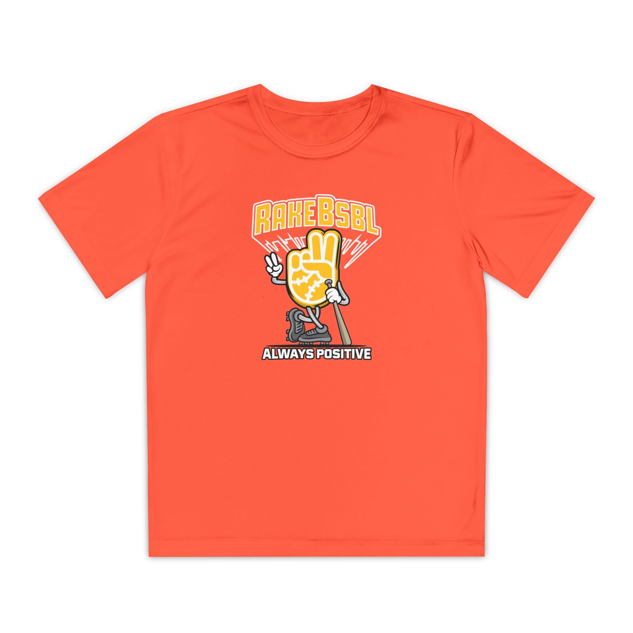 Kids "Always Positive" Dry Fit Tee - Rake Baseball Company - RAKE BASEBALL | BASEBALL T-SHIRT | BASEBALL CLOTHING | GOOD VIBES ONLY