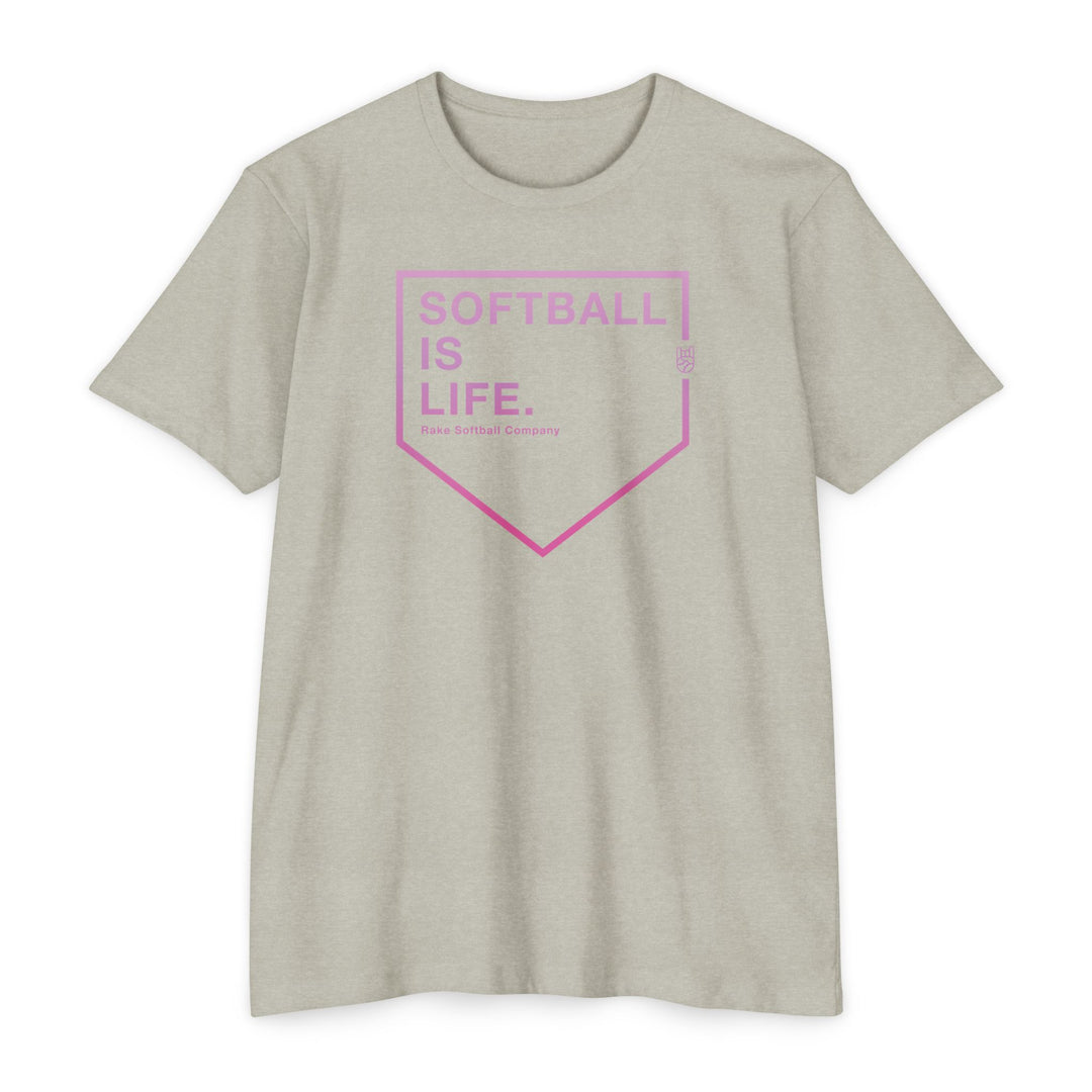Softball Is Life Tee - Rake Baseball Company - RAKE BASEBALL | BASEBALL T-SHIRT | BASEBALL CLOTHING | GOOD VIBES ONLY