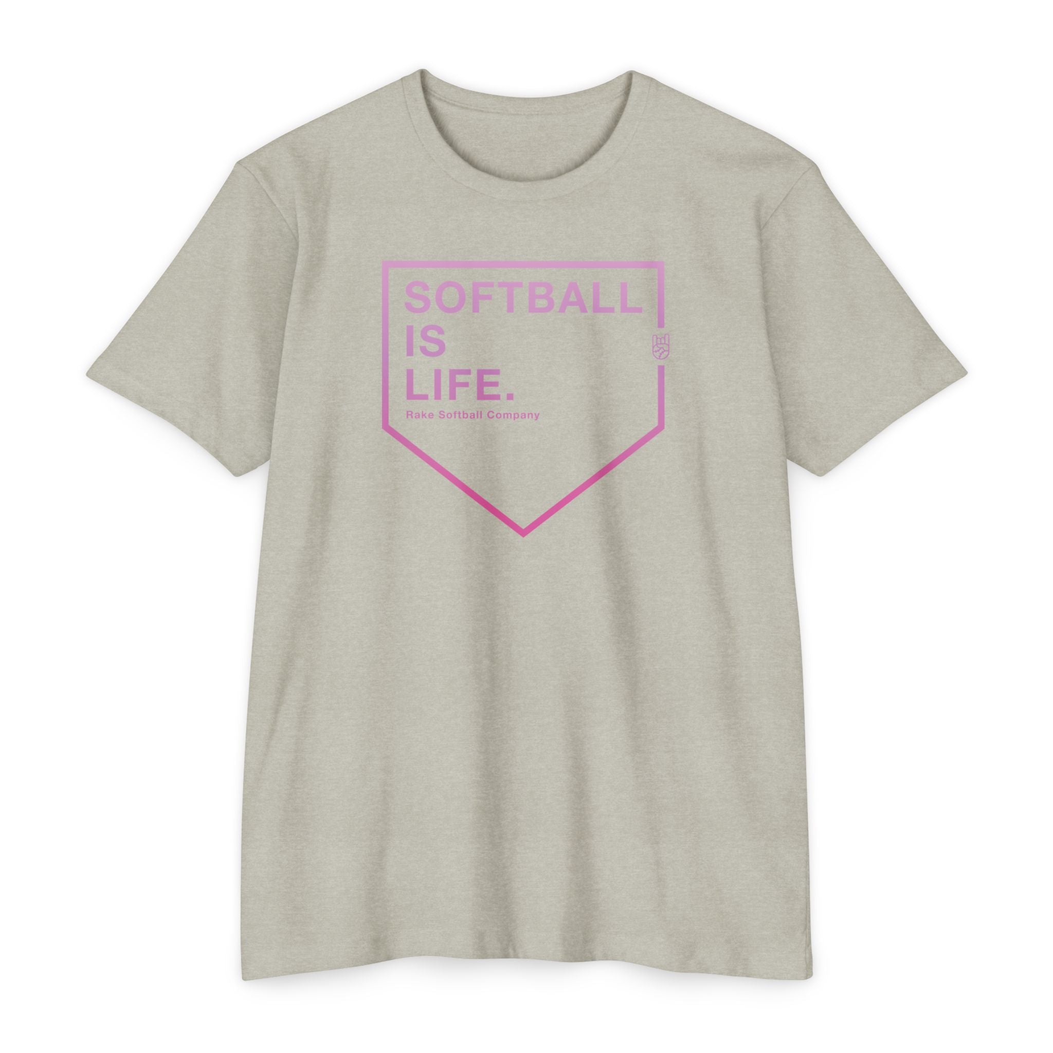 Softball Is Life Tee - Rake Baseball Company - RAKE BASEBALL | BASEBALL T-SHIRT | BASEBALL CLOTHING | GOOD VIBES ONLY