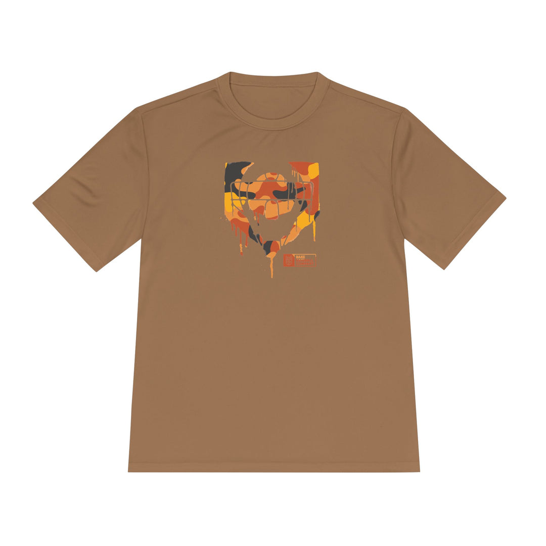 Catcher's Orange Camo Drip Dry Fit Tee - Rake Baseball Company - RAKE BASEBALL | BASEBALL T-SHIRT | BASEBALL CLOTHING | GOOD VIBES ONLY