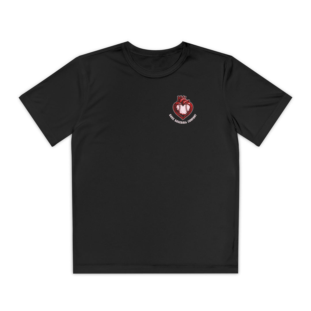 Kids True Amor Baseball Dry Fit Tee - Rake Baseball Company - RAKE BASEBALL | BASEBALL T-SHIRT | BASEBALL CLOTHING | GOOD VIBES ONLY