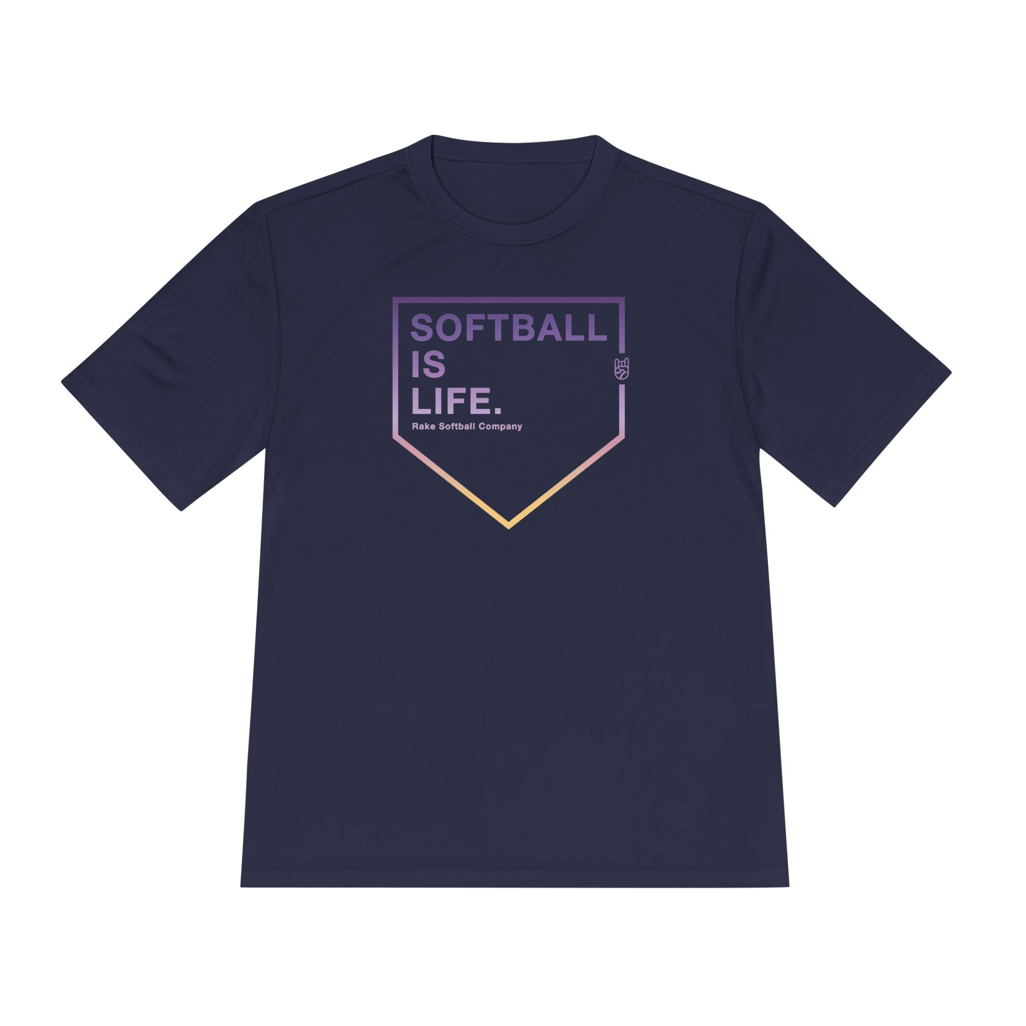 Softball Is Life Dry Fit Tee - Rake Baseball Company - RAKE BASEBALL | BASEBALL T-SHIRT | BASEBALL CLOTHING | GOOD VIBES ONLY