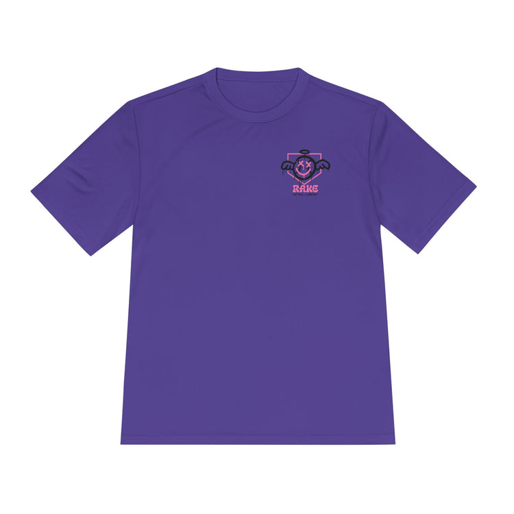 She Angel Drip Softball Dry Fit Tee - Rake Baseball Company - RAKE BASEBALL | BASEBALL T-SHIRT | BASEBALL CLOTHING | GOOD VIBES ONLY