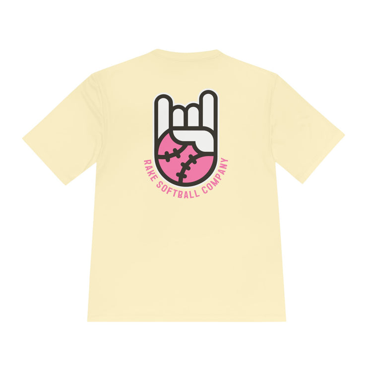 Rake Softball Company Dry Fit Tee - Rake Baseball Company - RAKE BASEBALL | BASEBALL T-SHIRT | BASEBALL CLOTHING | GOOD VIBES ONLY