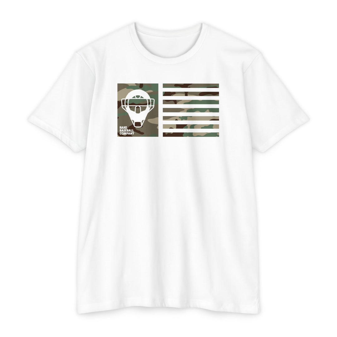 Camo Catcher's Mask Flag Tee