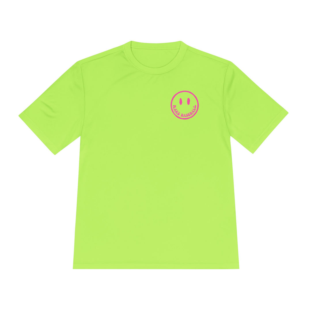 Rake Smile Dry Fit Tee - Rake Baseball Company - RAKE BASEBALL | BASEBALL T-SHIRT | BASEBALL CLOTHING | GOOD VIBES ONLY