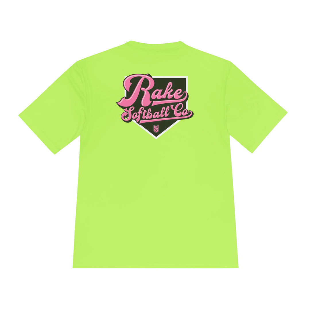 Rake Softball Co. Dry Fit Tee - Rake Baseball Company - RAKE BASEBALL | BASEBALL T-SHIRT | BASEBALL CLOTHING | GOOD VIBES ONLY