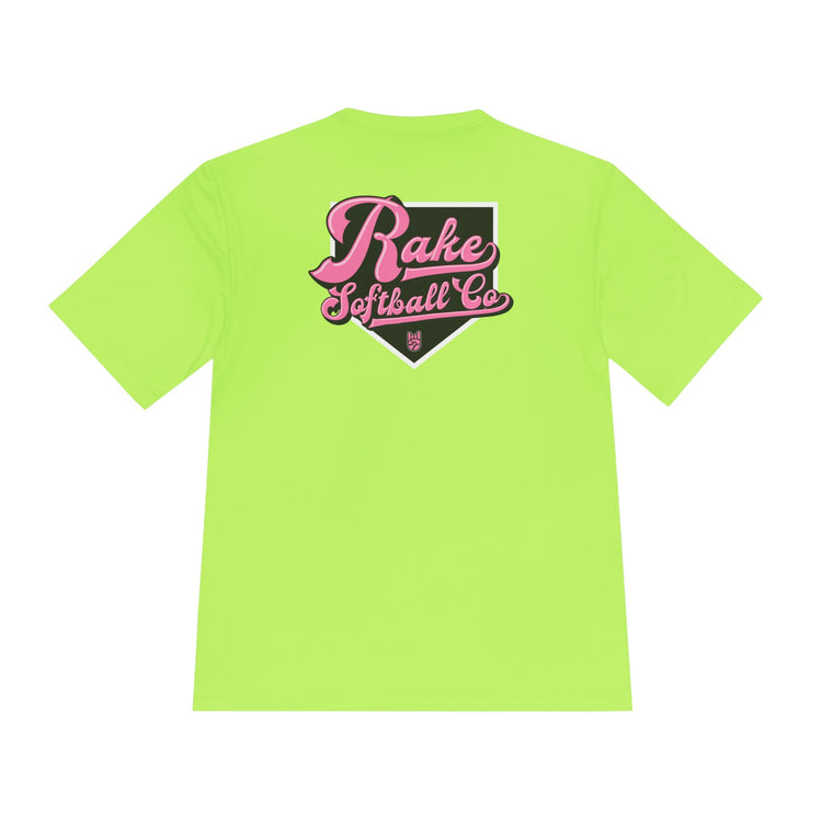 Rake Softball Co. Dry Fit Tee - Rake Baseball Company - RAKE BASEBALL | BASEBALL T-SHIRT | BASEBALL CLOTHING | GOOD VIBES ONLY
