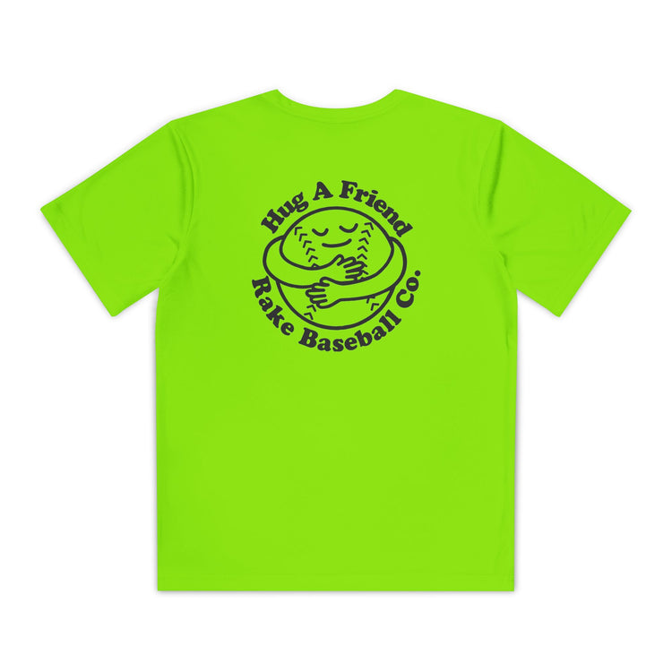 Kids Hug A Friend Dry Fit Tee - Rake Baseball Company - RAKE BASEBALL | BASEBALL T-SHIRT | BASEBALL CLOTHING | GOOD VIBES ONLY