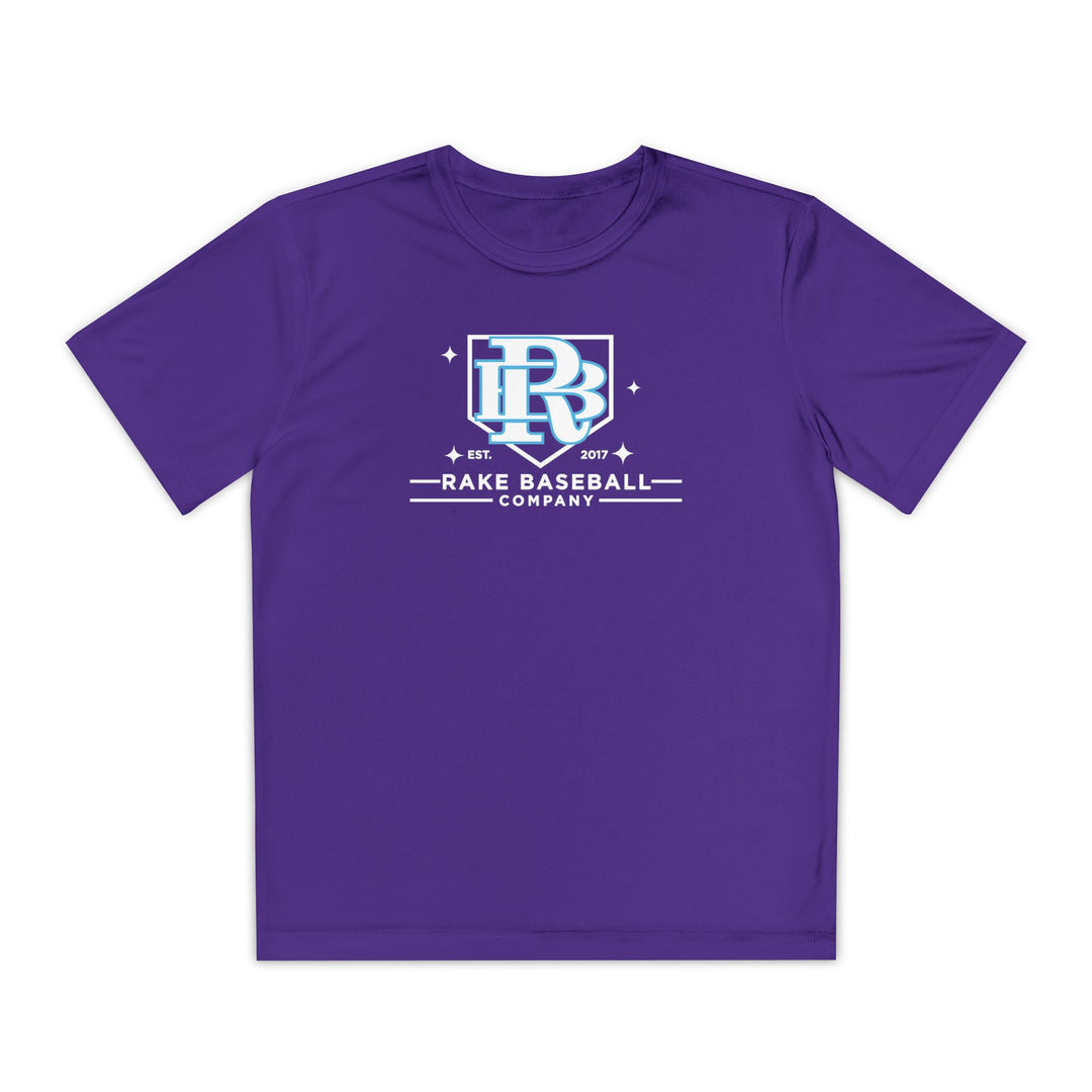 Kids Rake Baseball Homeplate Tee Dry Fit Tee - Rake Baseball Company - RAKE BASEBALL | BASEBALL T-SHIRT | BASEBALL CLOTHING | GOOD VIBES ONLY