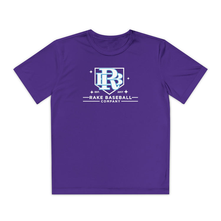 Kids Rake Baseball Homeplate Tee Dry Fit Tee - Rake Baseball Company - RAKE BASEBALL | BASEBALL T-SHIRT | BASEBALL CLOTHING | GOOD VIBES ONLY