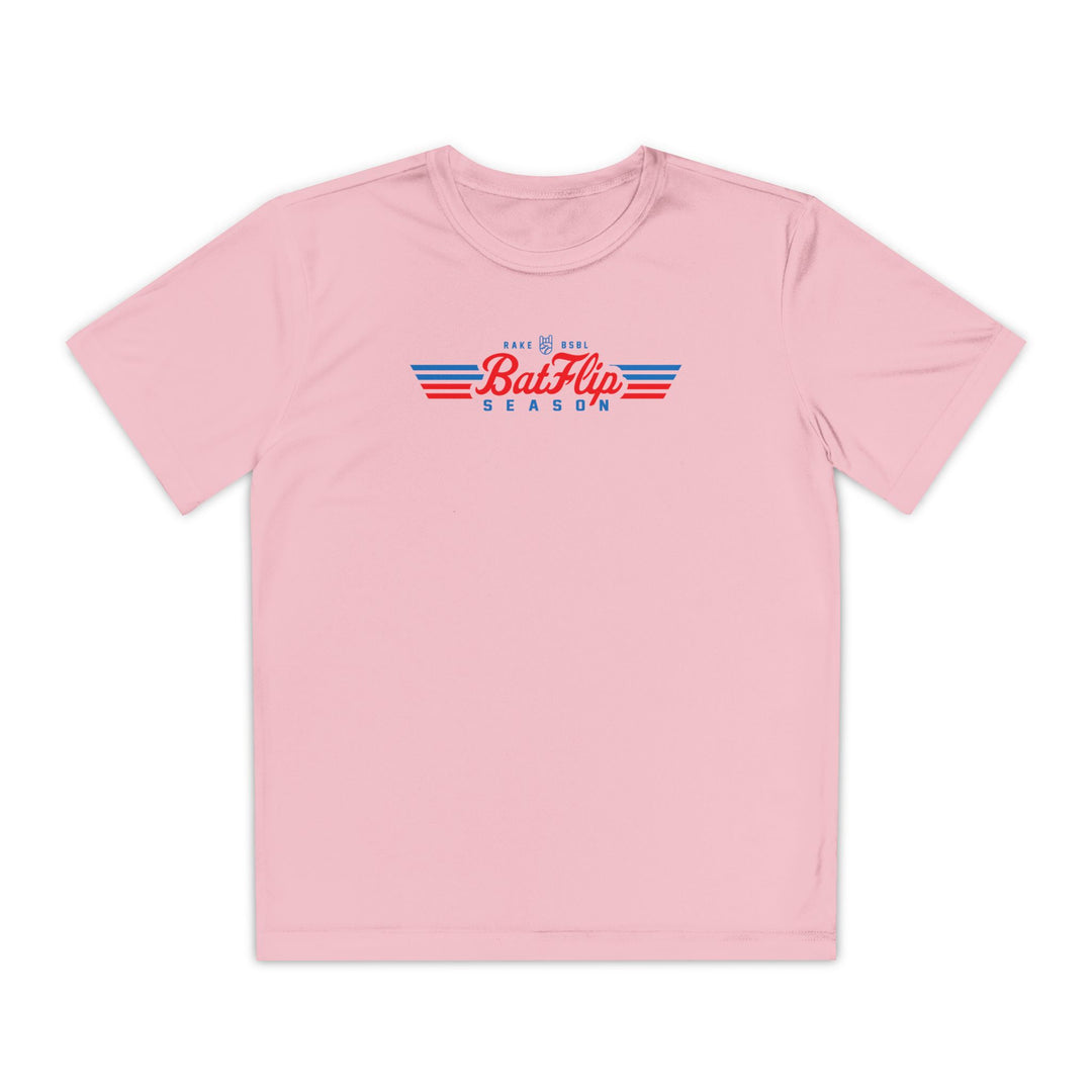 Kids Bat Flip Season Dry Fit Tee