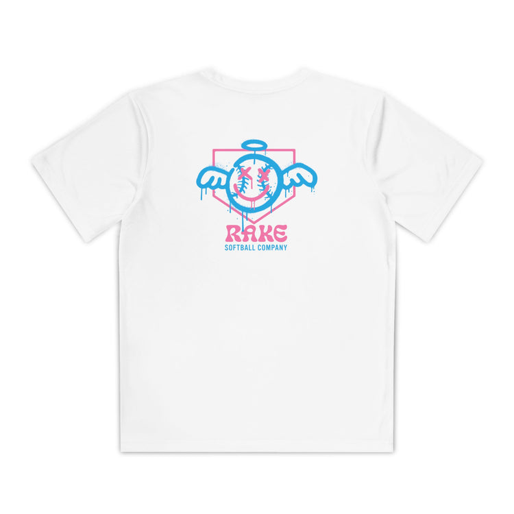 Kids She Angel Drip Softball Dry Fit Tee - Rake Baseball Company - RAKE BASEBALL | BASEBALL T-SHIRT | BASEBALL CLOTHING | GOOD VIBES ONLY