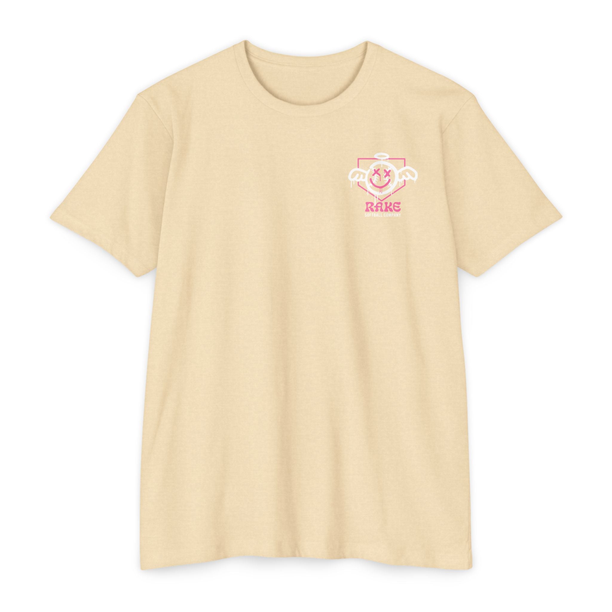 She Angel Drip Softball Tee - Rake Baseball Company - RAKE BASEBALL | BASEBALL T-SHIRT | BASEBALL CLOTHING | GOOD VIBES ONLY