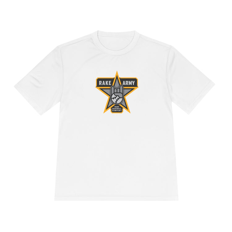 Rake Army Dry Fit Tee - Rake Baseball Company - RAKE BASEBALL | BASEBALL T-SHIRT | BASEBALL CLOTHING | GOOD VIBES ONLY