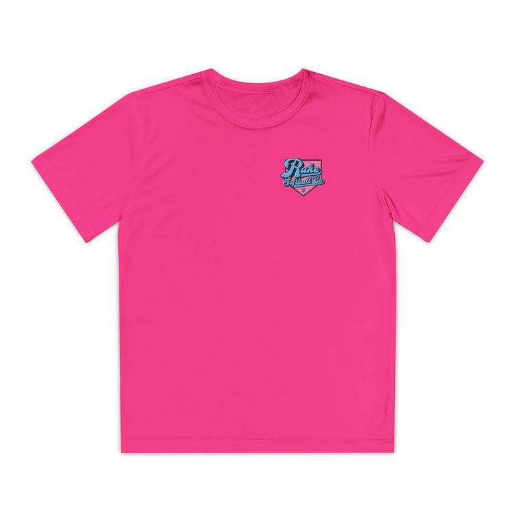 Kids Rake Softball Co. Dry Fit Tee - Rake Baseball Company - RAKE BASEBALL | BASEBALL T-SHIRT | BASEBALL CLOTHING | GOOD VIBES ONLY