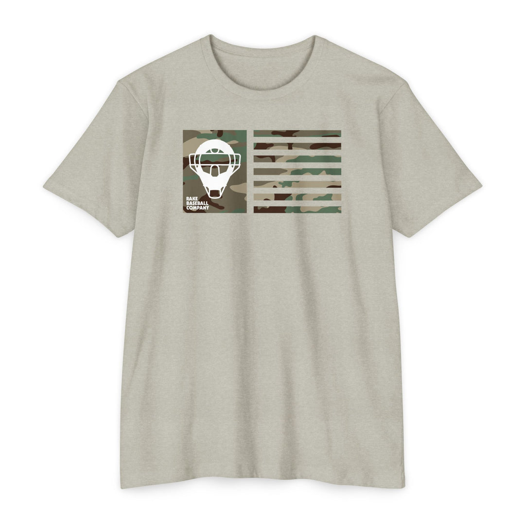 Camo Catcher's Mask Flag Tee