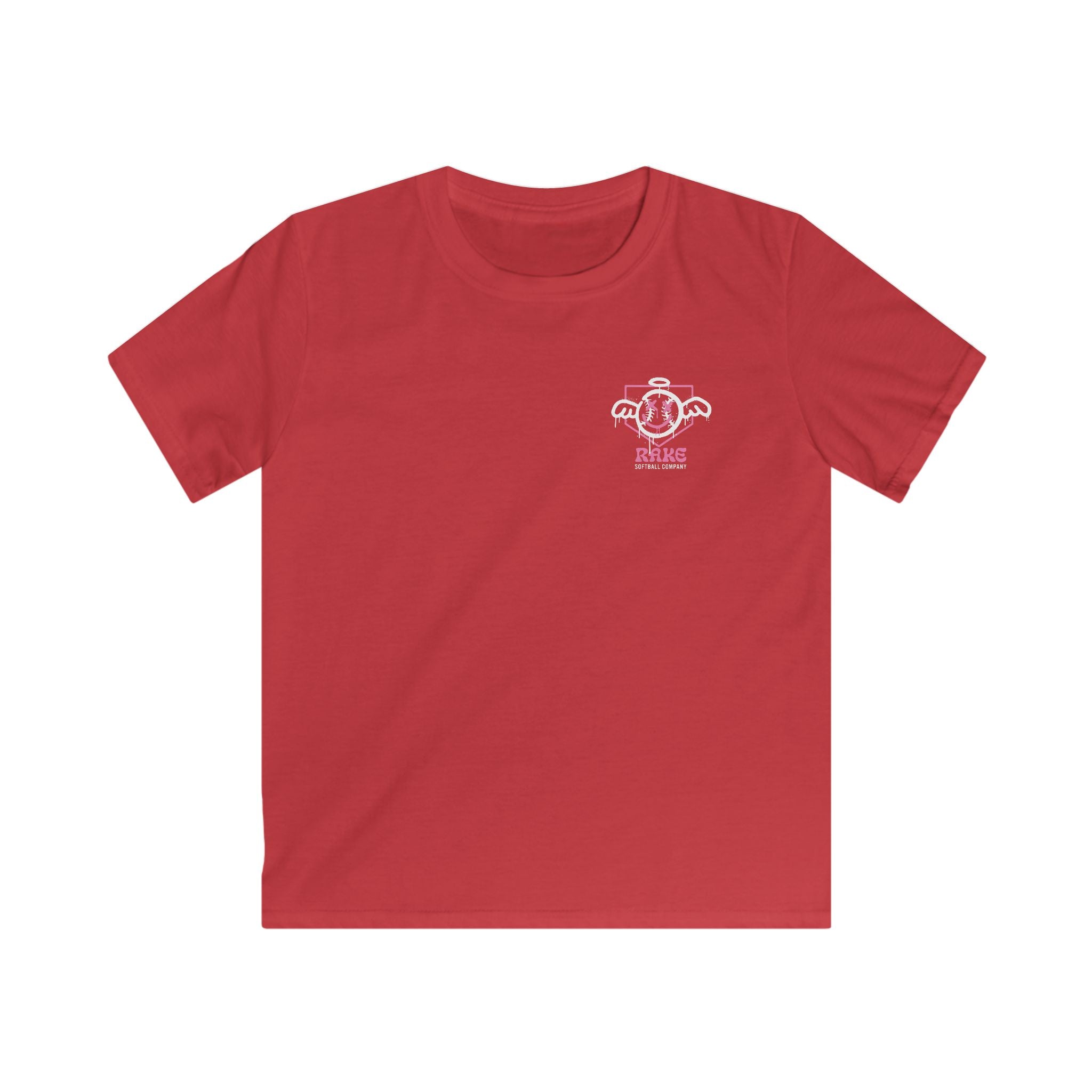 Kids She Angel Drip Softball Tee - Rake Baseball Company - RAKE BASEBALL | BASEBALL T-SHIRT | BASEBALL CLOTHING | GOOD VIBES ONLY