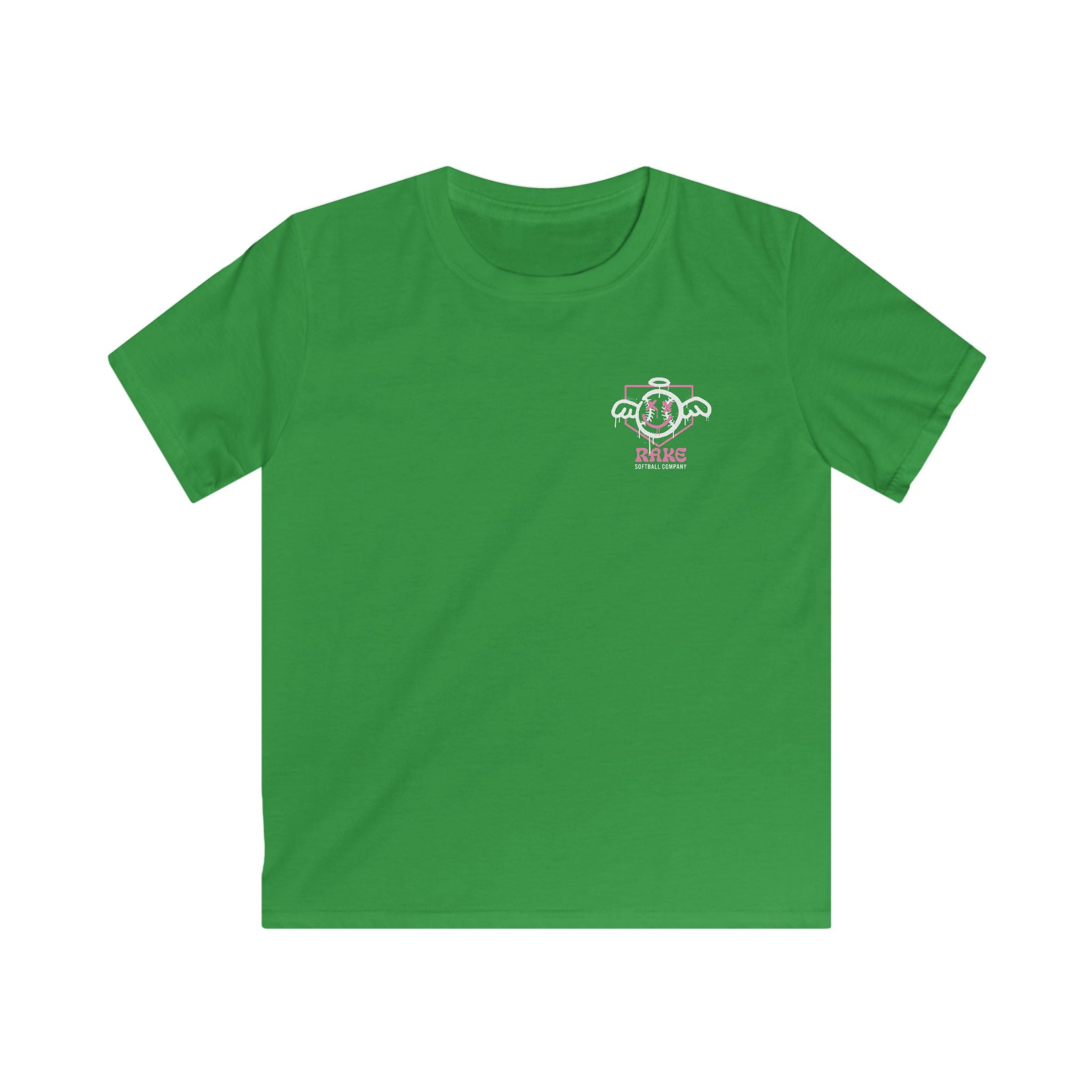 Kids She Angel Drip Softball Tee - Rake Baseball Company - RAKE BASEBALL | BASEBALL T-SHIRT | BASEBALL CLOTHING | GOOD VIBES ONLY
