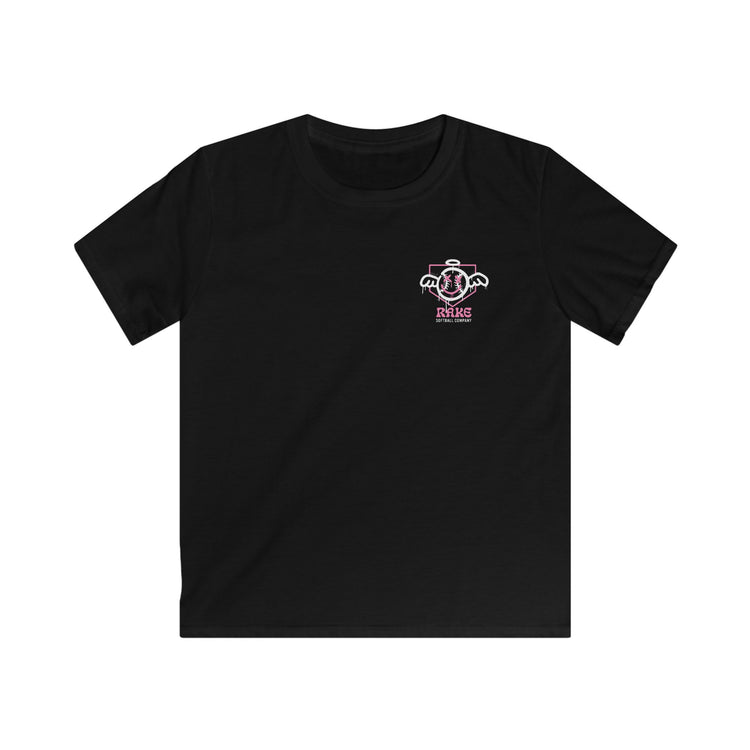 Kids She Angel Drip Softball Tee - Rake Baseball Company - RAKE BASEBALL | BASEBALL T-SHIRT | BASEBALL CLOTHING | GOOD VIBES ONLY