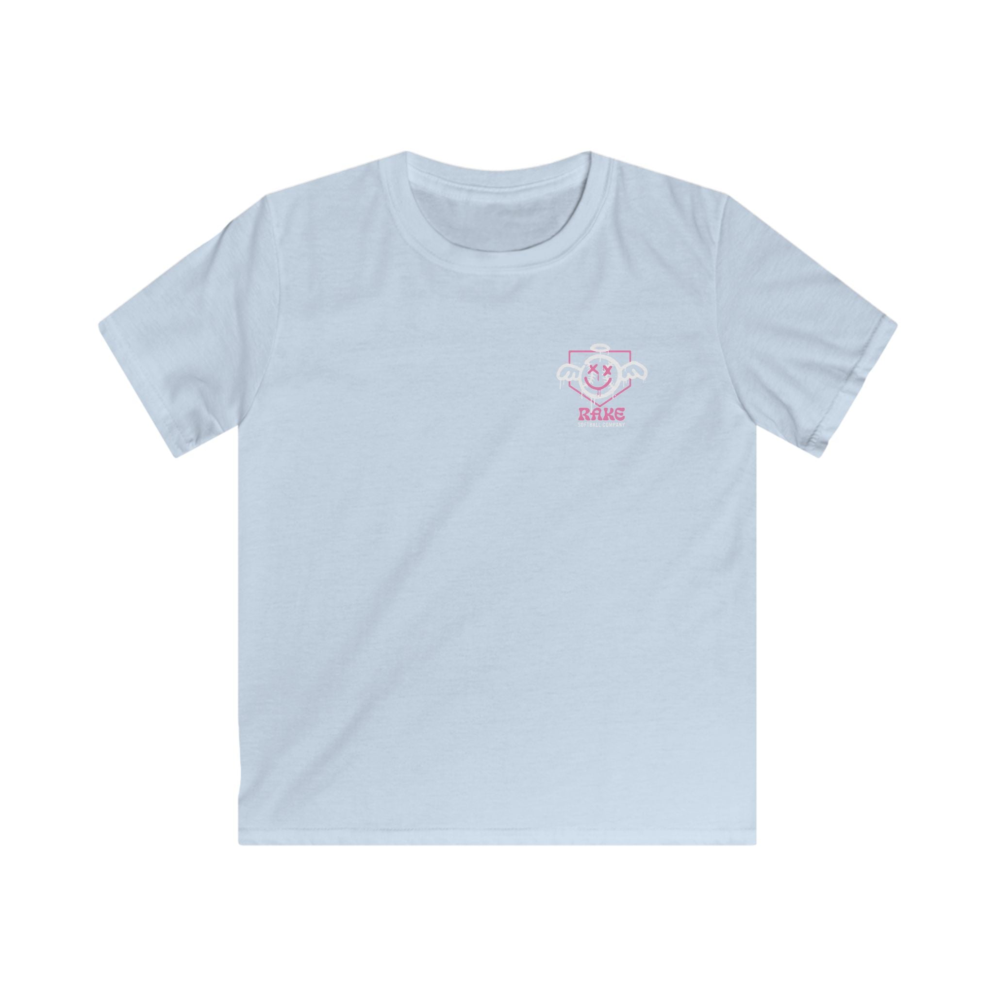 Kids She Angel Drip Softball Tee - Rake Baseball Company - RAKE BASEBALL | BASEBALL T-SHIRT | BASEBALL CLOTHING | GOOD VIBES ONLY