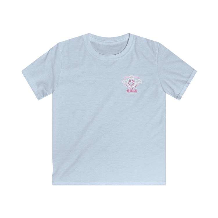 Kids She Angel Drip Softball Tee - Rake Baseball Company - RAKE BASEBALL | BASEBALL T-SHIRT | BASEBALL CLOTHING | GOOD VIBES ONLY