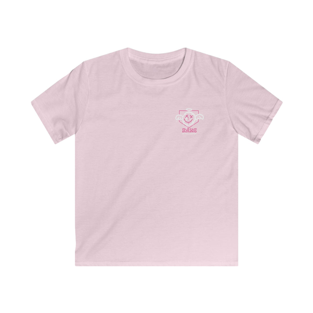 Kids She Angel Drip Softball Tee - Rake Baseball Company - RAKE BASEBALL | BASEBALL T-SHIRT | BASEBALL CLOTHING | GOOD VIBES ONLY
