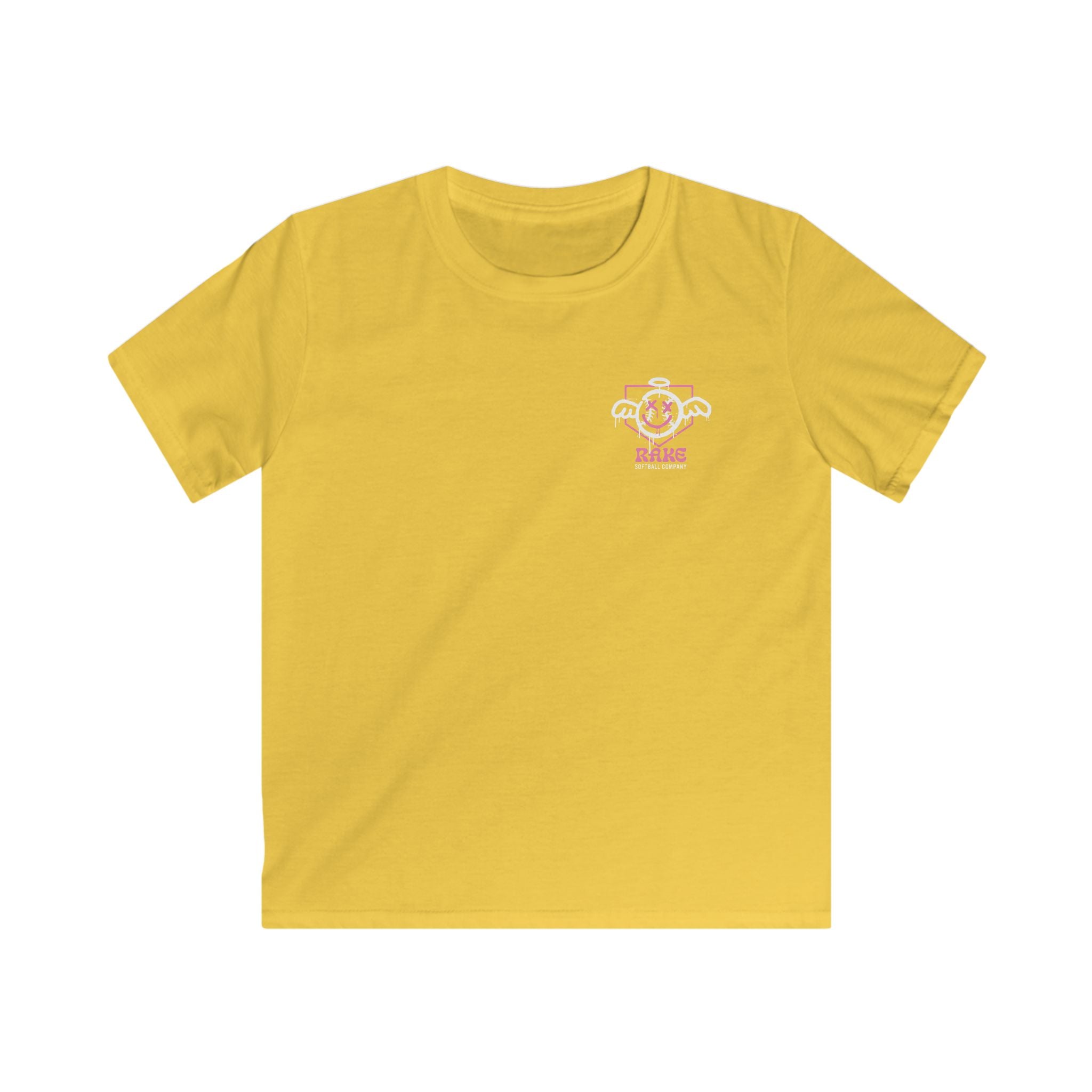 Kids She Angel Drip Softball Tee - Rake Baseball Company - RAKE BASEBALL | BASEBALL T-SHIRT | BASEBALL CLOTHING | GOOD VIBES ONLY