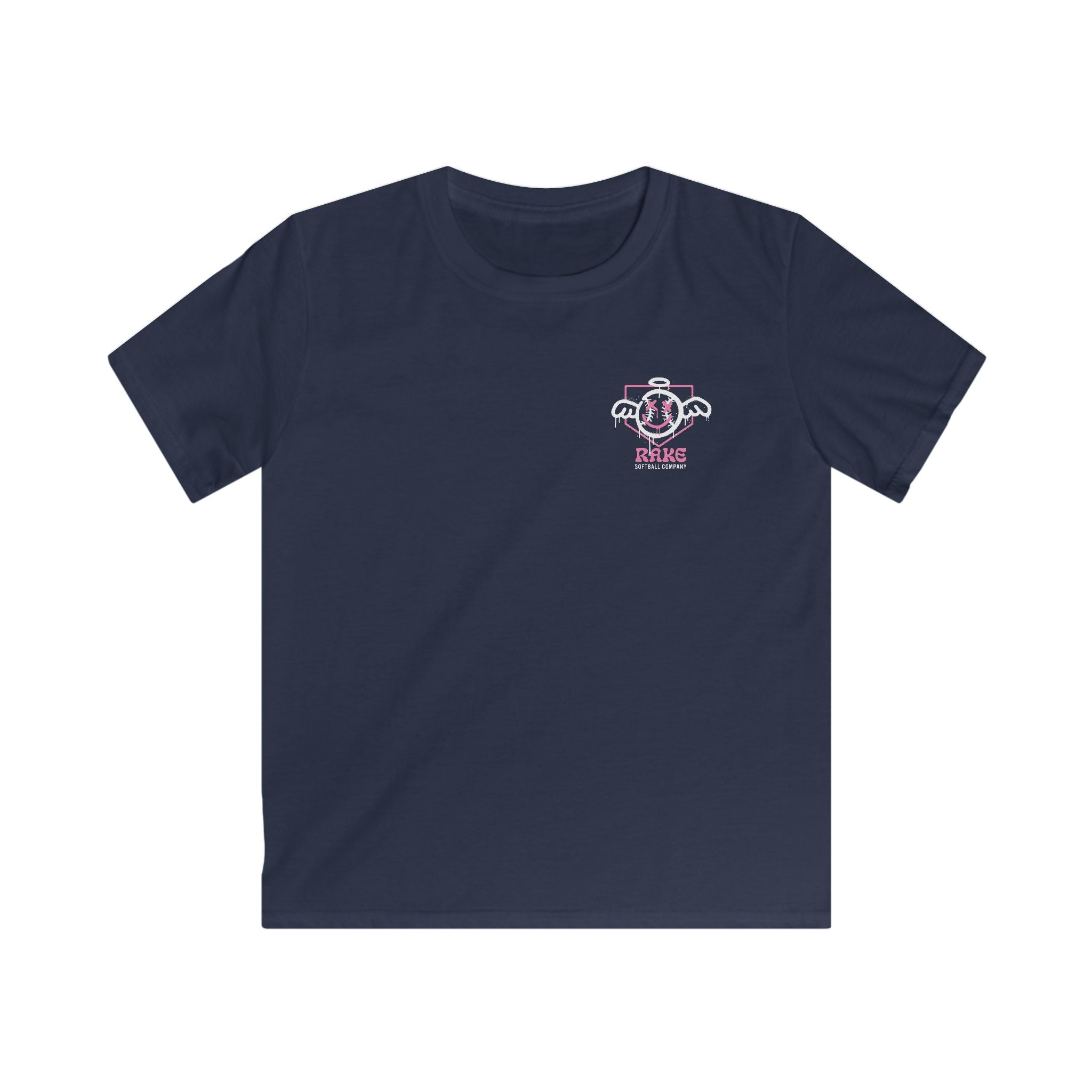 Kids She Angel Drip Softball Tee - Rake Baseball Company - RAKE BASEBALL | BASEBALL T-SHIRT | BASEBALL CLOTHING | GOOD VIBES ONLY