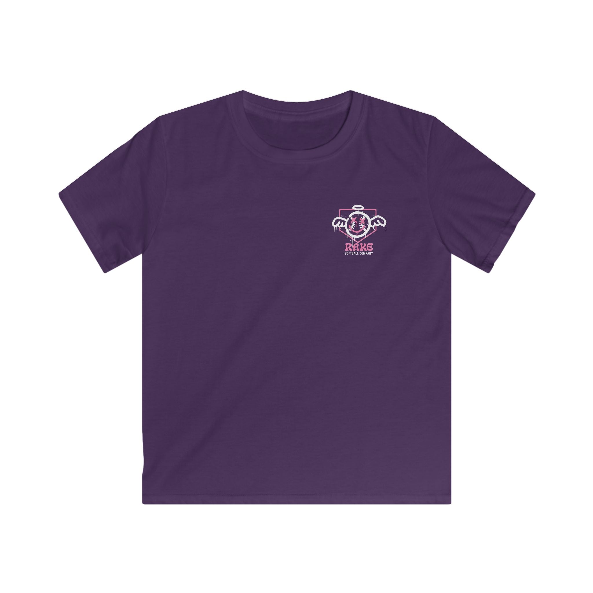 Kids She Angel Drip Softball Tee - Rake Baseball Company - RAKE BASEBALL | BASEBALL T-SHIRT | BASEBALL CLOTHING | GOOD VIBES ONLY