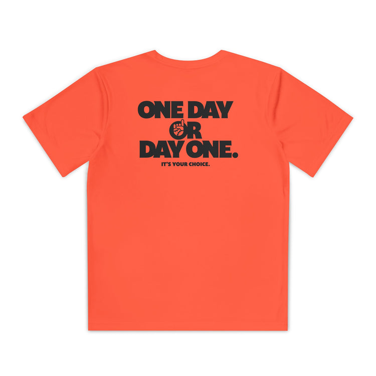 Kids One Day or Day One Dry Fit Tee - Rake Baseball Company - RAKE BASEBALL | BASEBALL T-SHIRT | BASEBALL CLOTHING | GOOD VIBES ONLY