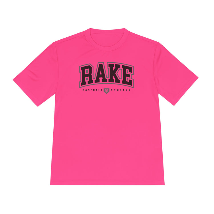 Rake Collegiate Baseball Dry Fit Tee - Rake Baseball Company - RAKE BASEBALL | BASEBALL T-SHIRT | BASEBALL CLOTHING | GOOD VIBES ONLY