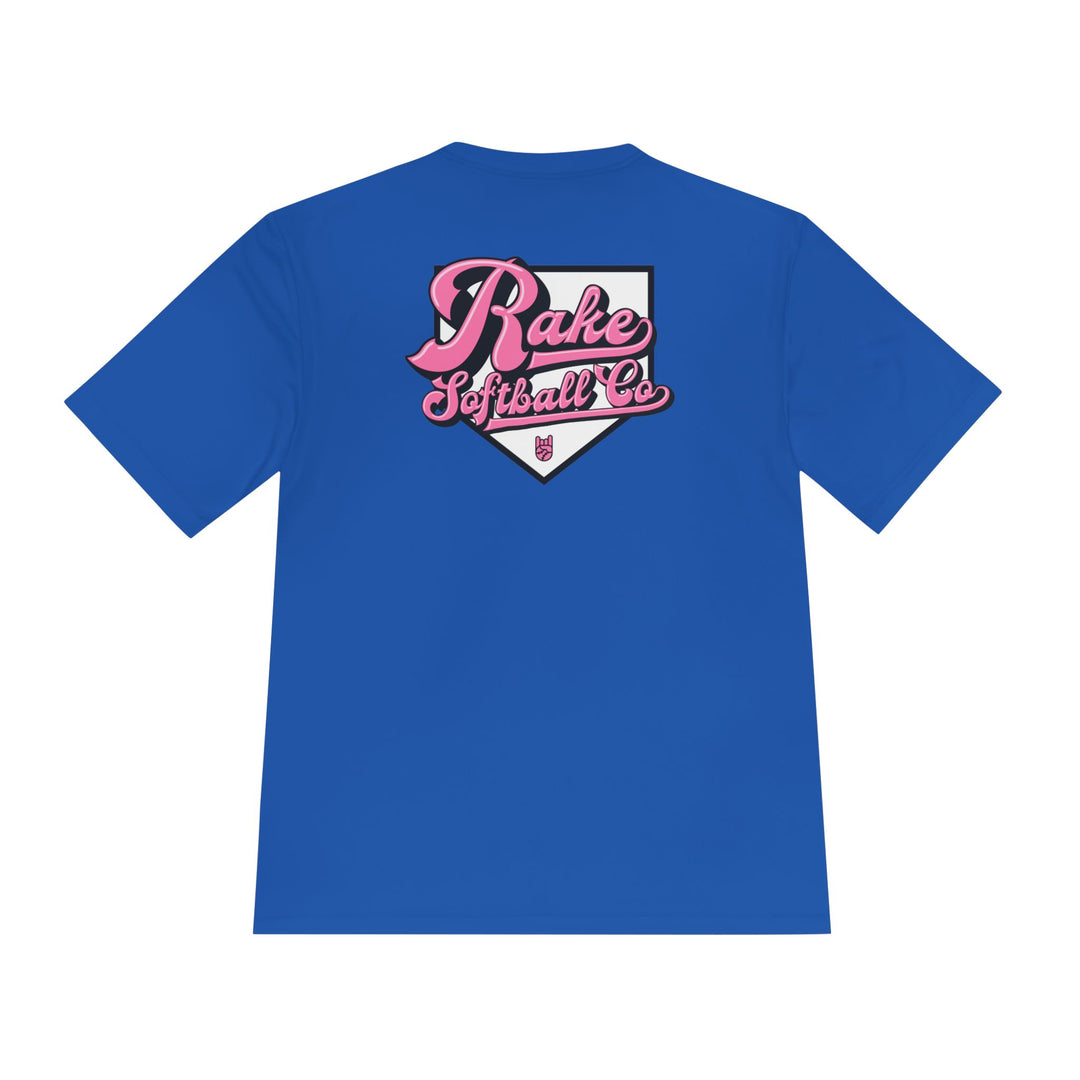 Rake Softball Co. Dry Fit Tee - Rake Baseball Company - RAKE BASEBALL | BASEBALL T-SHIRT | BASEBALL CLOTHING | GOOD VIBES ONLY