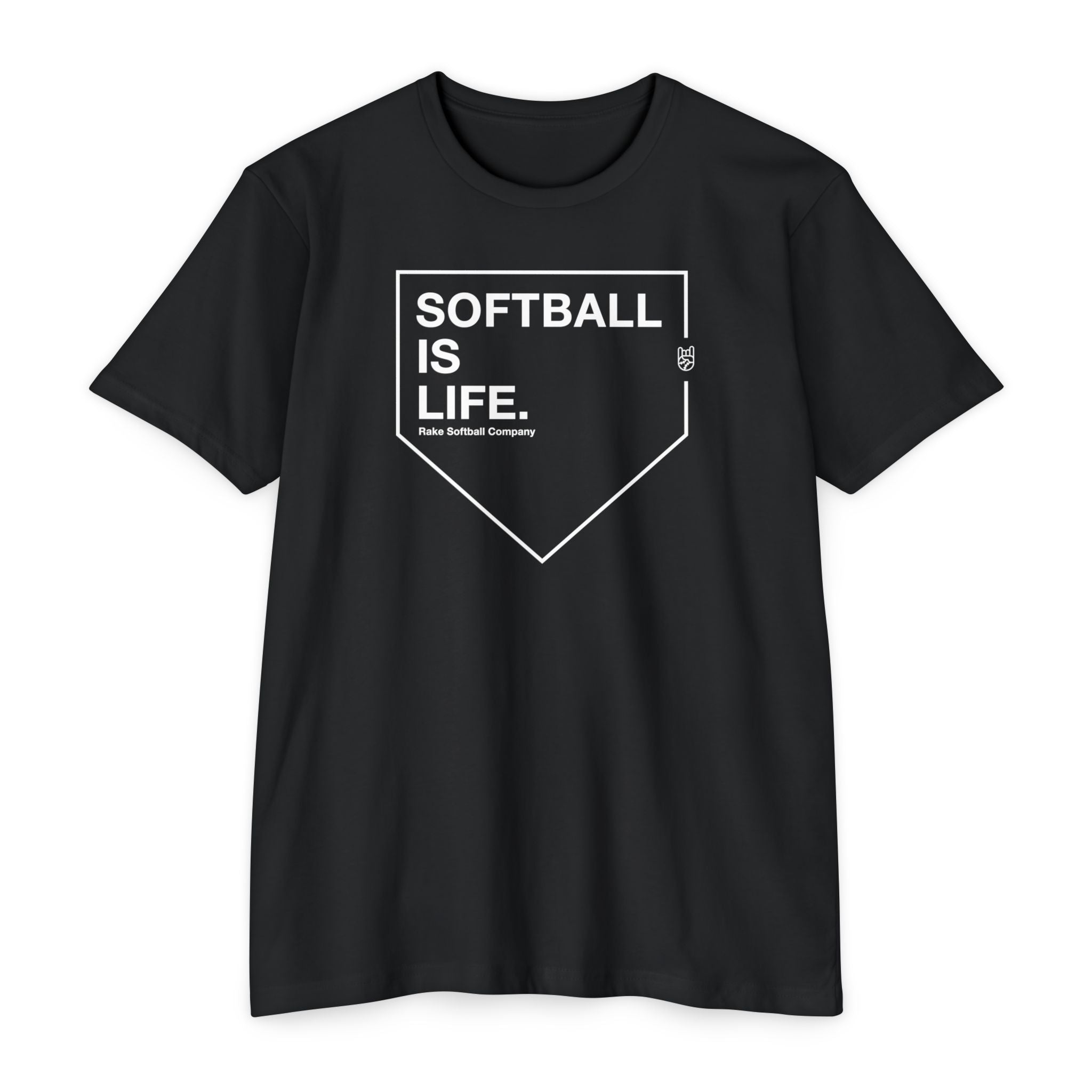 Softball Is Life Tee - Rake Baseball Company - RAKE BASEBALL | BASEBALL T-SHIRT | BASEBALL CLOTHING | GOOD VIBES ONLY